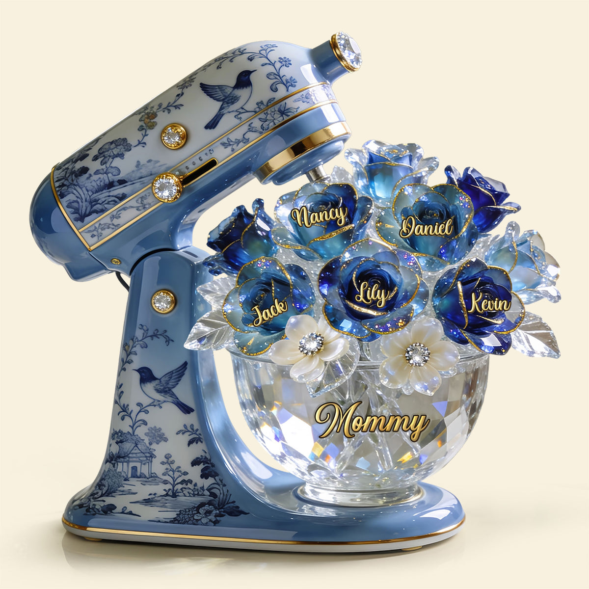 Baking Mixer Toile de Jouy Acrylic Plaque - Personalized Gifts For Mom 04PGTI310326-Homacus