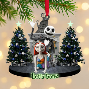 Mischievous Spooky Couple Christmas Ornament, Personalized Gifts For Couple 03qhti190925-Homacus