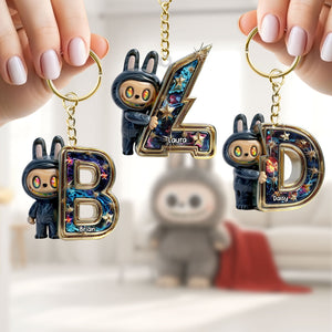 Monster Fans Keychain - Custom Letter Gifts 04tgti200625-Homacus