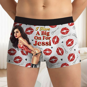 Naughty Couple Boxer - Custom Photo Gifts For Him Men's Boxers 02HUTI261225-Homacus