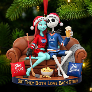 Sporty Couple Christmas Ornament - Personalized Gifts For Couple 04huti281025-Homacus