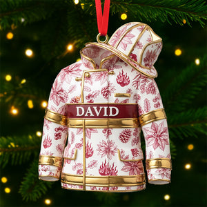Toile de Jouy Firefighter Ornament - Personalized Gifts For Firefighter 02pgti101025-Homacus