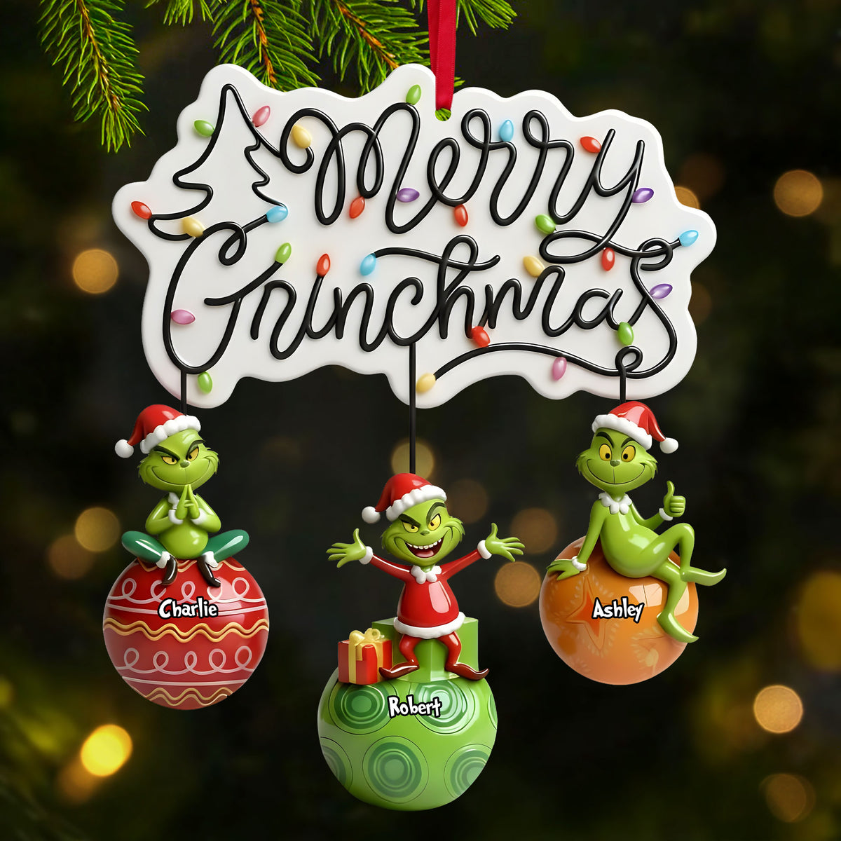 Playfull Hanging Together Ornament, Personalized Christmas Gifts For Family & Friends 02qhti081025-Homacus