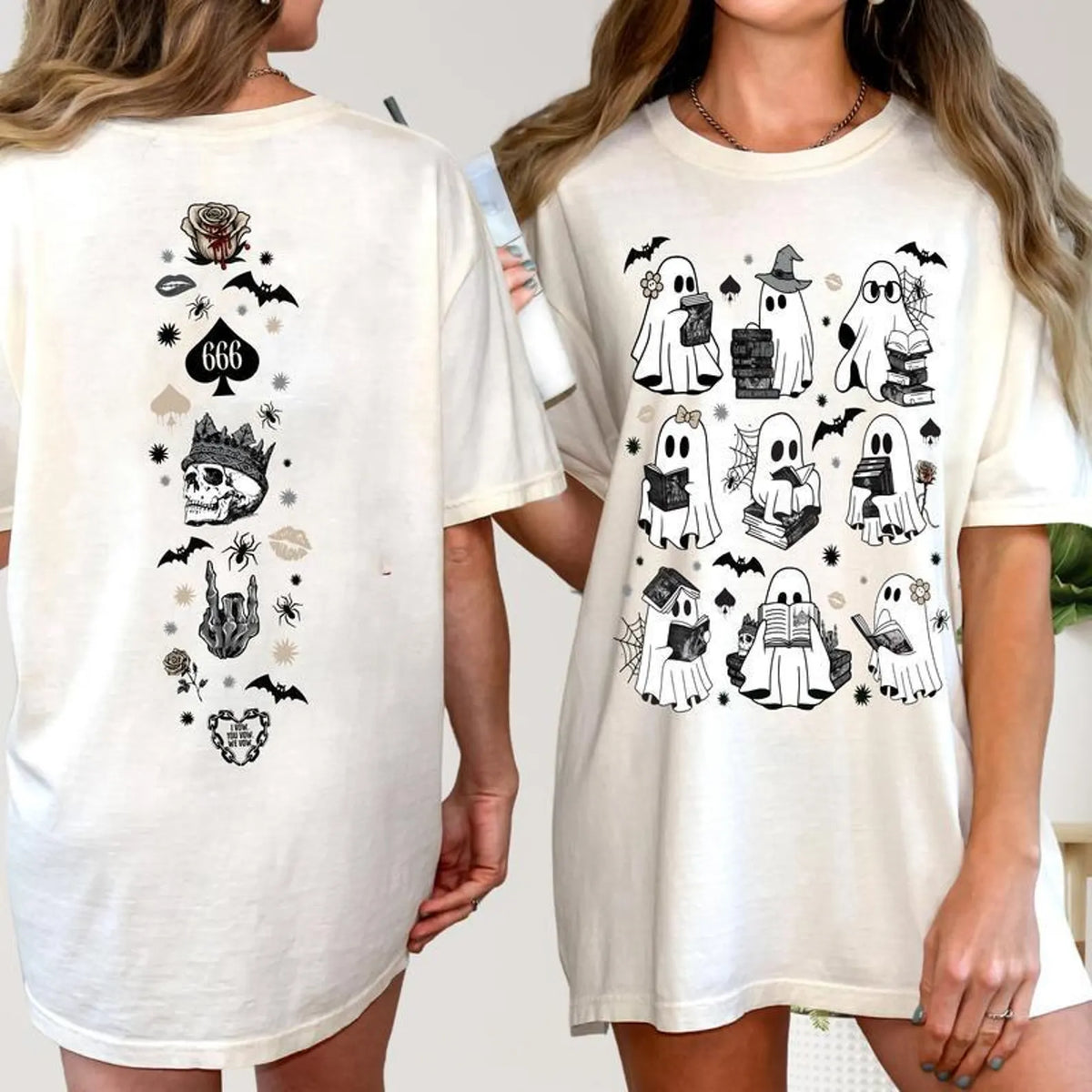 Bookish Ghosts Shirt - Halloween Gift For Book Lovers 63laxx180725-Homacus