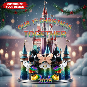 Pride First Christmas Together Acrylic Plaque, Personalized Gifts For LGBT Couple 03qhti051025-Homacus