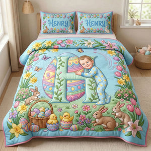 Easter Alphabet Quilt Bed Set - Custom Photo Gifts 03PATI190326-Homacus
