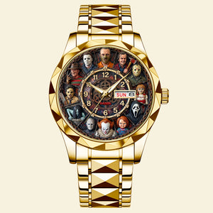Horror Lover Men's Watch - Personalized Gifts For Horror Fans Stainless Steel Men's Watch 03HUTI240126-Homacus