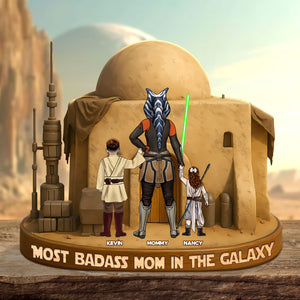 Personalized Gifts For Mom Plaque Most Badass Mom In The Galaxy-Homacus
