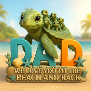 Turtle Dad Acrylic Plaque - Personalized Gifts For Dad 04TGTI030525-Homacus