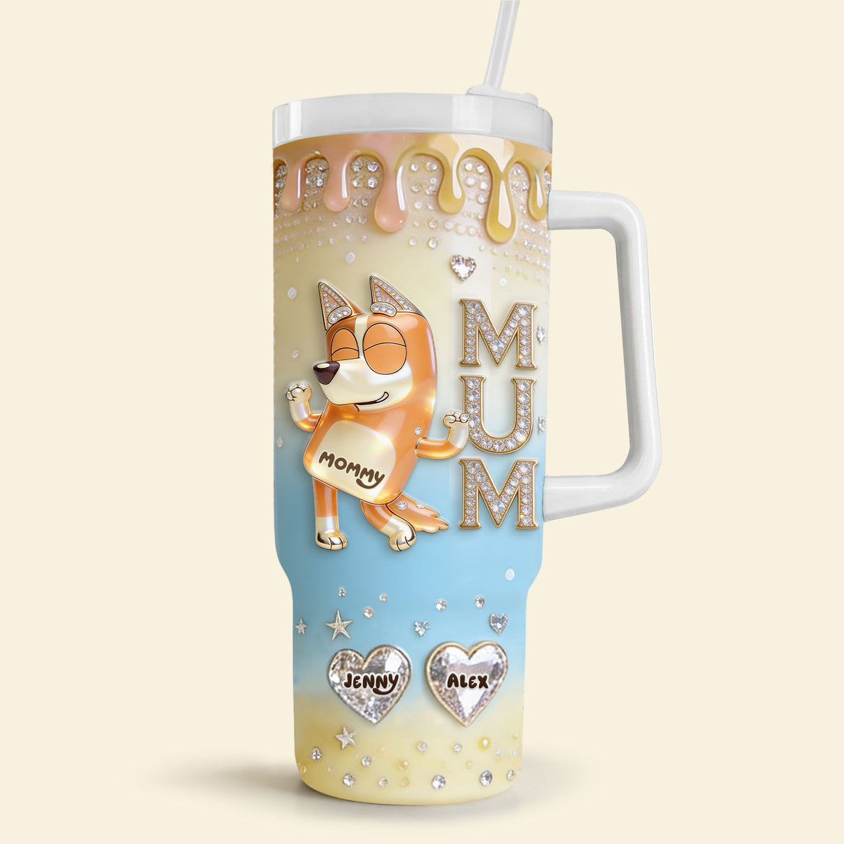Puppy Mum and Kids Tumbler - Personalized Gifts For Mother 05pgti230426-Homacus