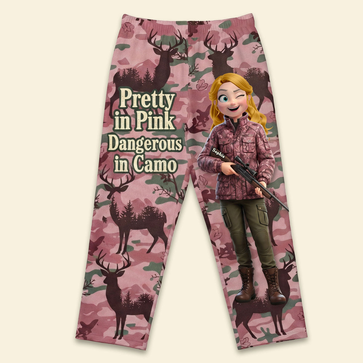 Hunting Girl Pajama Pants - Personalized Gift For Hunting Lover Pant 02NATI140126-Homacus