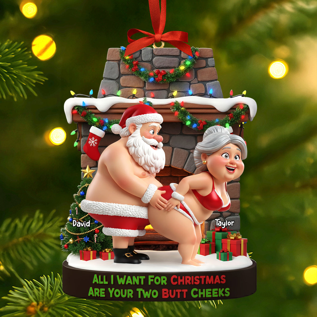 Naughty Old Gnome Couple Ornament - Personalized Gifts For Couple 03ohti230925-Homacus
