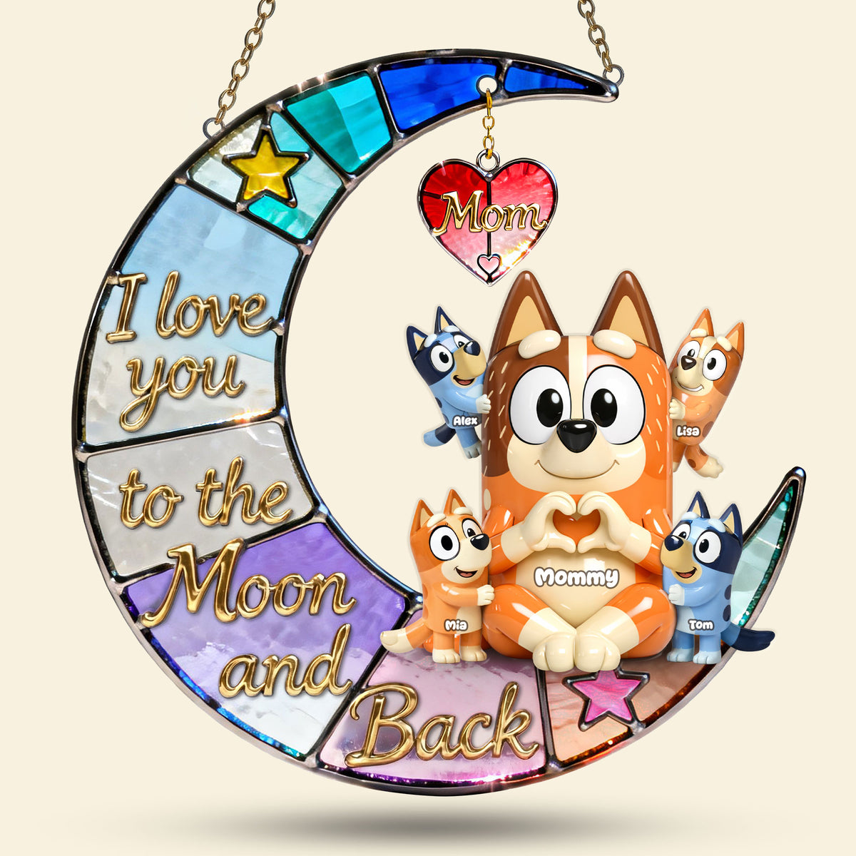 Mom And Kids Suncatcher Ornament - Personalized Gifts For Mom 01ohti270226-Homacus
