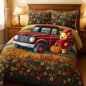 Autumn Truck Quilt Bedding Set - Personalized Gifts For Truck Lovers 02tgti130825-Homacus