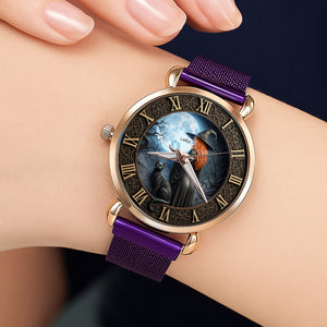 Witch Mesh Strap Quartz Watch - Personalized Gifts For Witch Fans 02pgti290725-Homacus