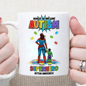 Personalized Gifts For Superhero Autism Mom Coffee Mug 02huti050325pa-Homacus