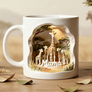 Giraffe Mom Coffee Mug - Personalized Gifts For Mother 02toti100226-Homacus