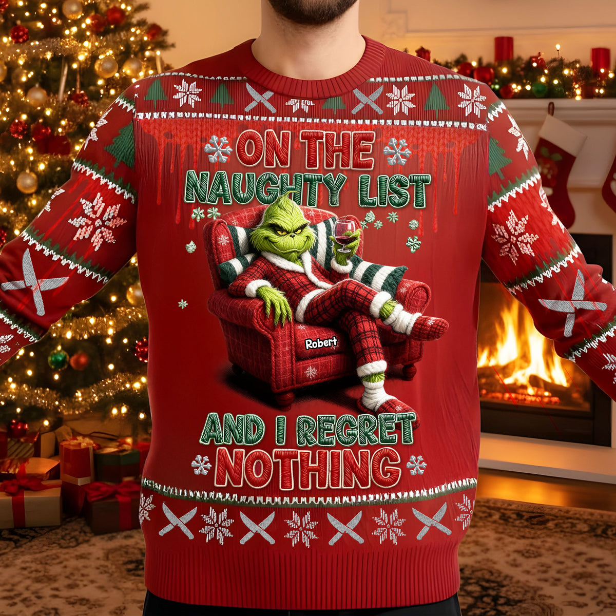 Chilling Horror Guy Ugly Sweater, Personalized Christmas Gifts For Horror Fans 01qhti091025-Homacus