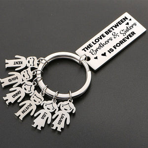 Custom Siblings Name Family Keychain, Love Between Brothers and Sisters-Homacus