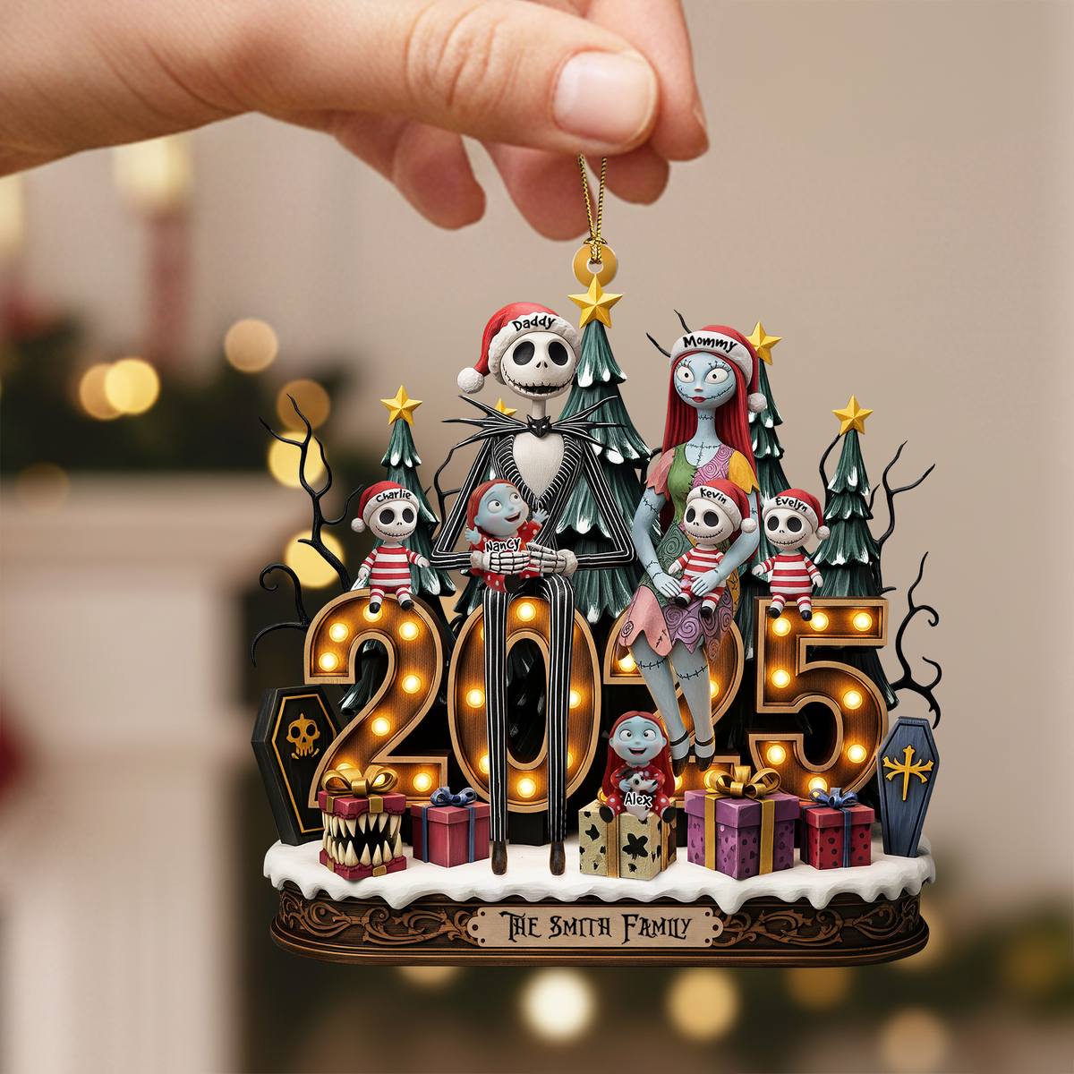 Spooky Family Ornament - Personalized Gifts For Family 05pati050925-Homacus