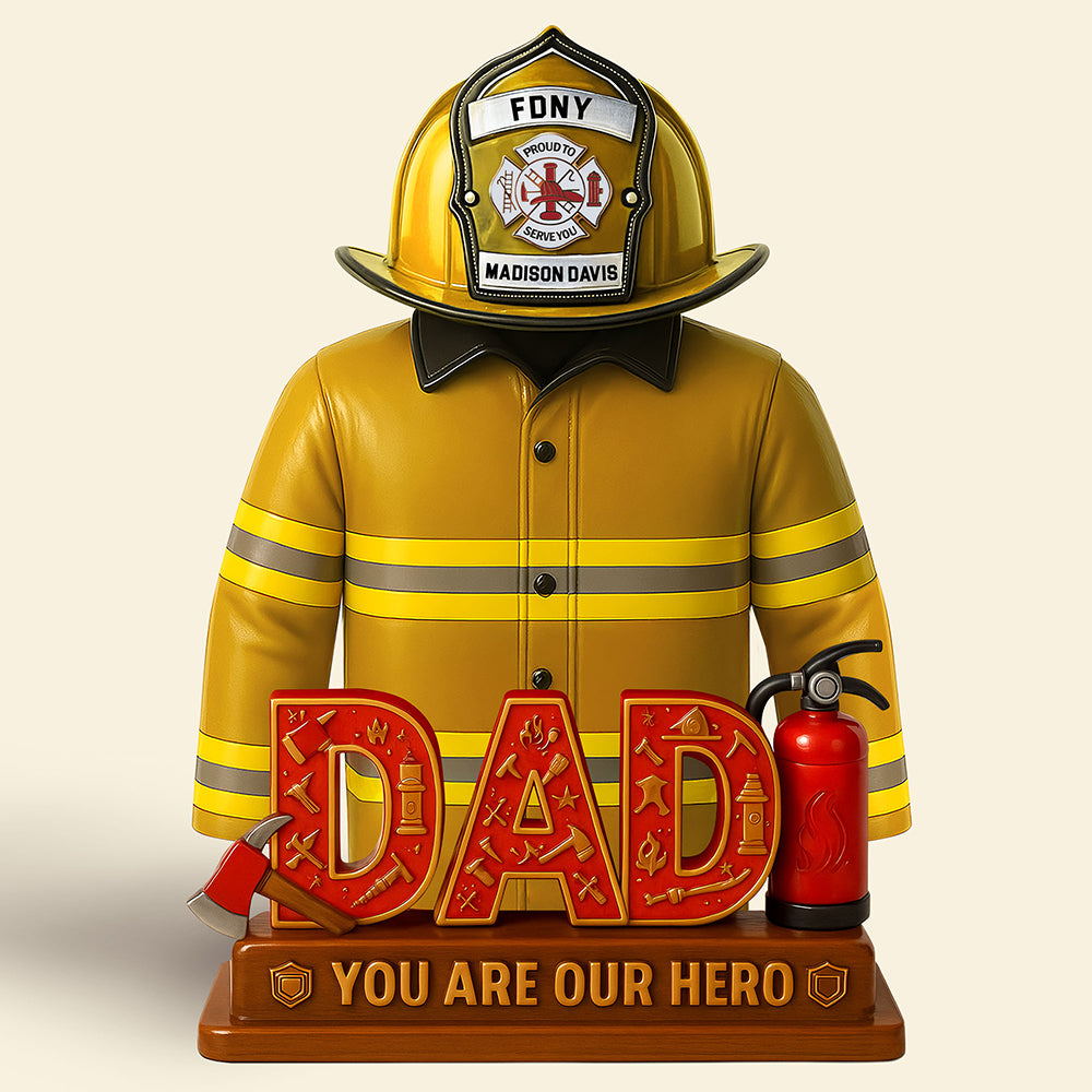 Firefighter Dad Acrylic Plaque - Personalized Gifts For Dad 01OHTI150525-Homacus