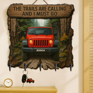 Off-road Wood Key Hanger - Personalized Gifts For Off-road Lovers 02qhti230525-Homacus