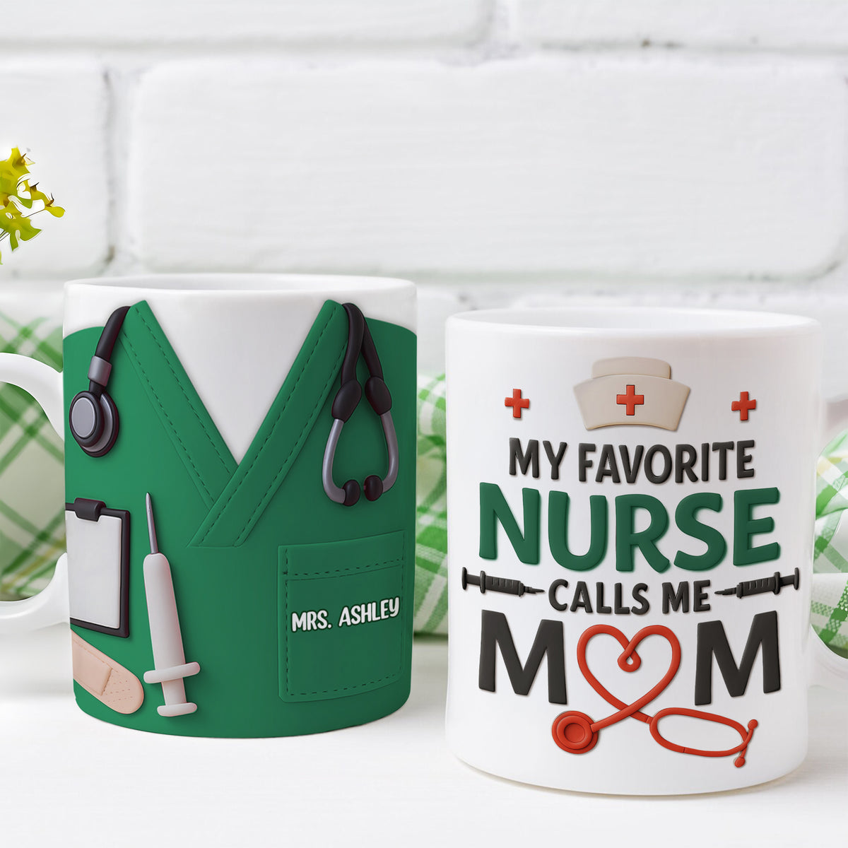Personalized Gifts For Nurse Mom Mug Calls Me Nurse Mom 03OHTI040425-Homacus