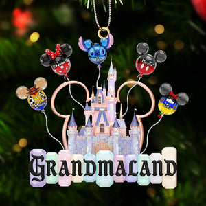 Grandkid Balloon Castle Ornament - Personalized Gift For Grandma Christmas Ornament 07OHTI181125-Homacus