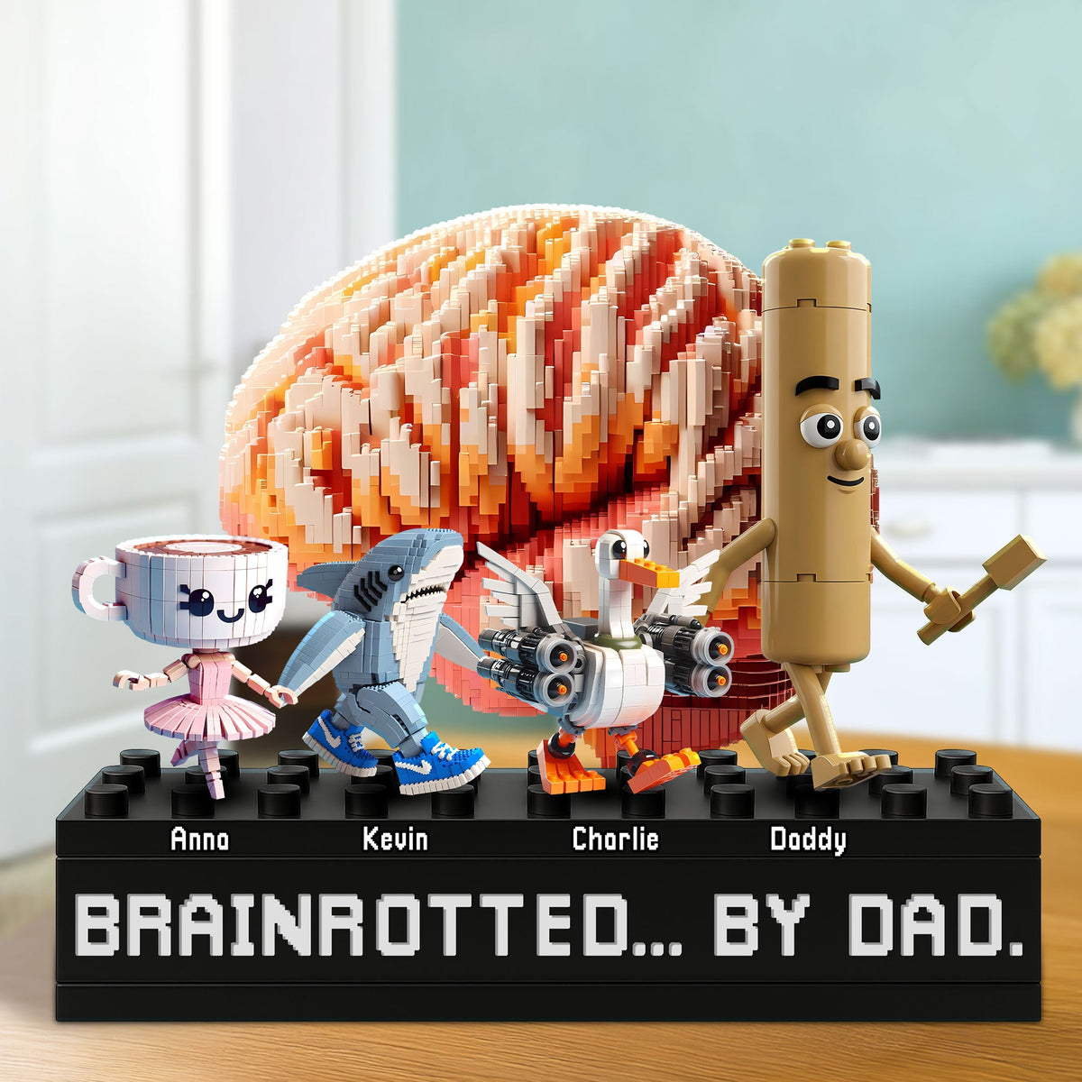 Brain Dad Plaque - Personalized Gifts For Dad 04ohti210525-Homacus