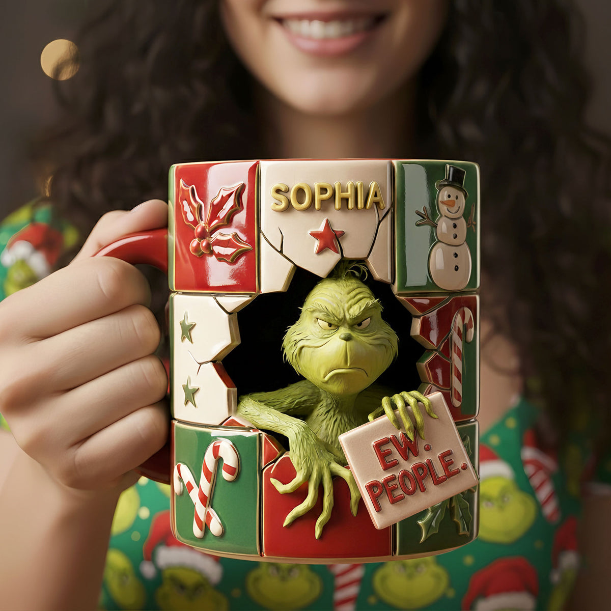 Funny Green Monster Coffee Accent Mug - Personalized Gifts For Christmas Coffee Mug 01TGTI101125-Homacus