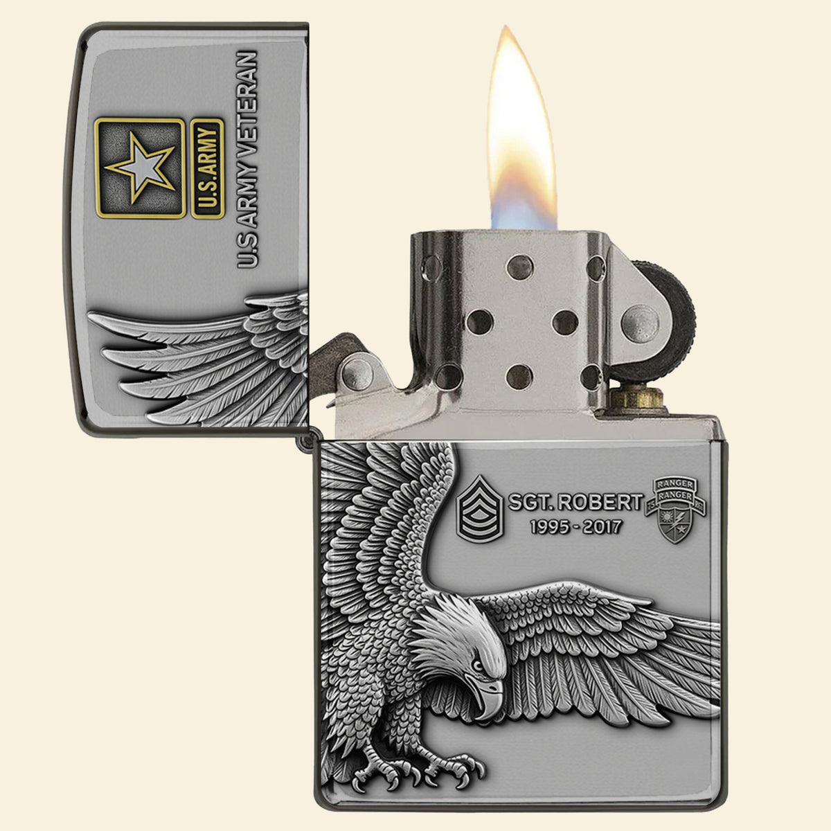 American Eagle Lighter - Custom Military Units and Military Logo For Veteran-Homacus