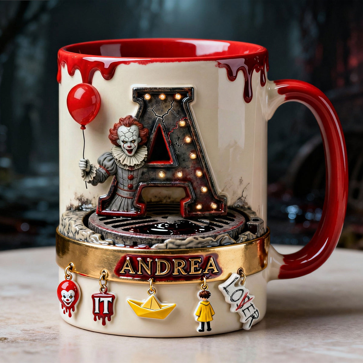 Monstrous Alphabet Initial Letters Accent Mug - Personalized Gifts 02qhti090126-Homacus