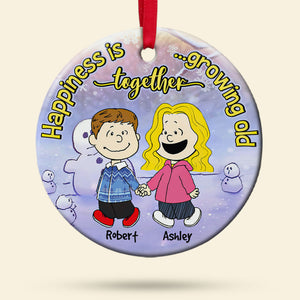 Personalized Christmas Gifts For Couple Hand In Hand Ceramic Ornament 04QHHN281023DA-Homacus