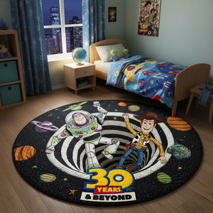 30 Years & Beyond Cartoon Quilted Round Mat - Personalized Gifts For Cartoon Lovers 01nati081025-Homacus