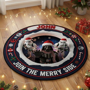 Merry Side Quilted Round Mat - Personalized Gifts For Loved Ones 04hyti141025-Homacus