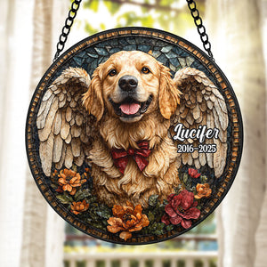 Custom Photo Gifts For Memorial Dog Stained Glass 03huti060325-Homacus