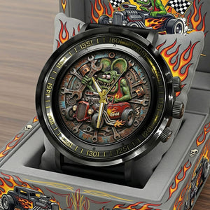 Classic Racing Stainless Steel Men's Watch – Personalized Gifts For Hot Rod Lovers 06tgti280126-Homacus