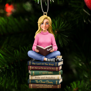 Book Lover Ornament - Personalized Gift For Book Lover Christmas Ornament 01HUTI241025-Homacus