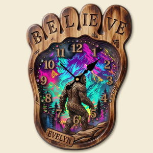 Sasquatch Acrylic Hanging Wall Clock - Personalized Gifts For Bigfoot Lovers 02huti200326-Homacus