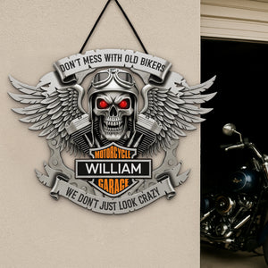 Badass Old Biker Garage Metal Sign - Personalized Gifts For Bikers 02qhti170625-Homacus