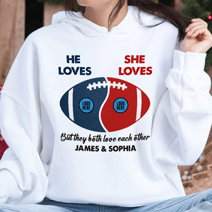 Custom Team Logo Gifts For Couple Shirt 05huti130123 American Football Shape-Homacus
