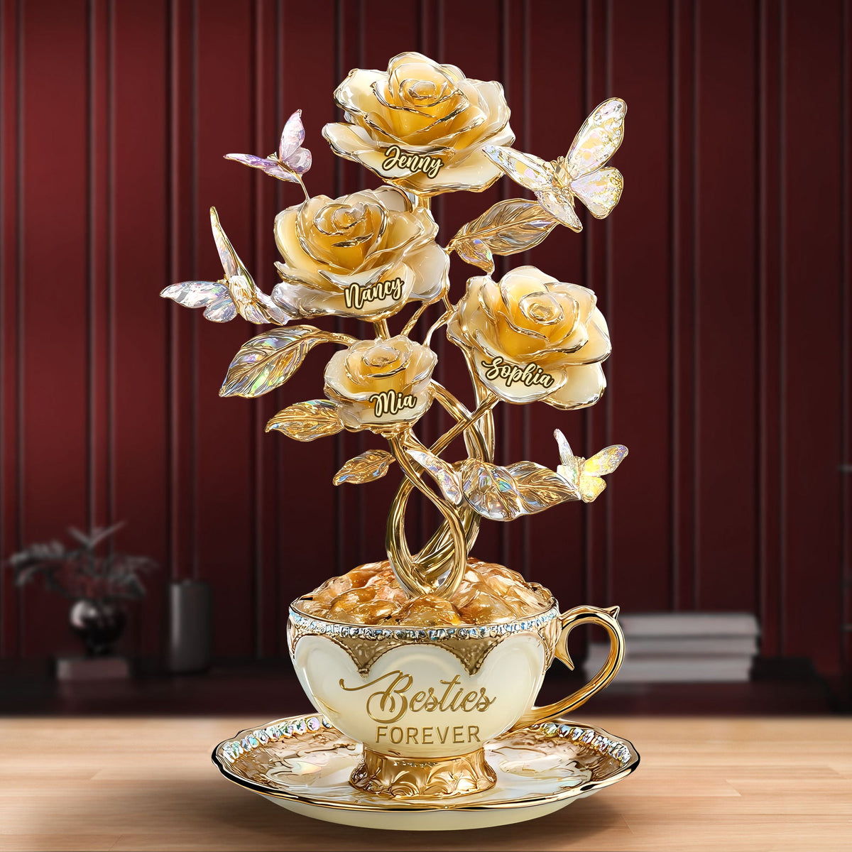 Flower Bestie Plaque - Personalized Gifts For Besties 01tgti200525-Homacus