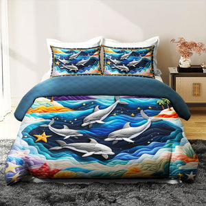 Gifts For Dolphin Lover Quilt Bed Set 041huti220125-Homacus