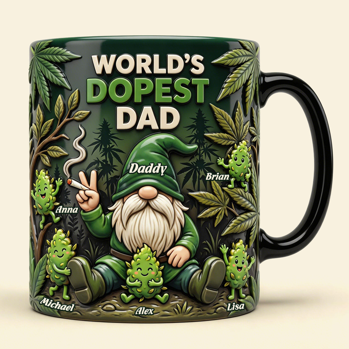 Gnome Weed Dad Magic Coffee Mug - Personalized Gifts For Dad 02nati050526-Homacus