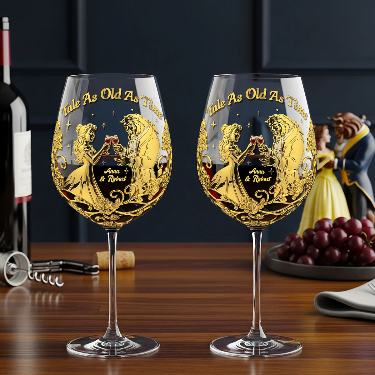 Fairytale Couple Wine Glass - Personalized Gifts For Couple 01tgti060825-Homacus