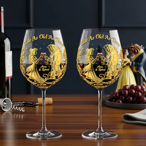 Fairytale Couple Wine Glass - Personalized Gifts For Couple 01tgti060825-Homacus