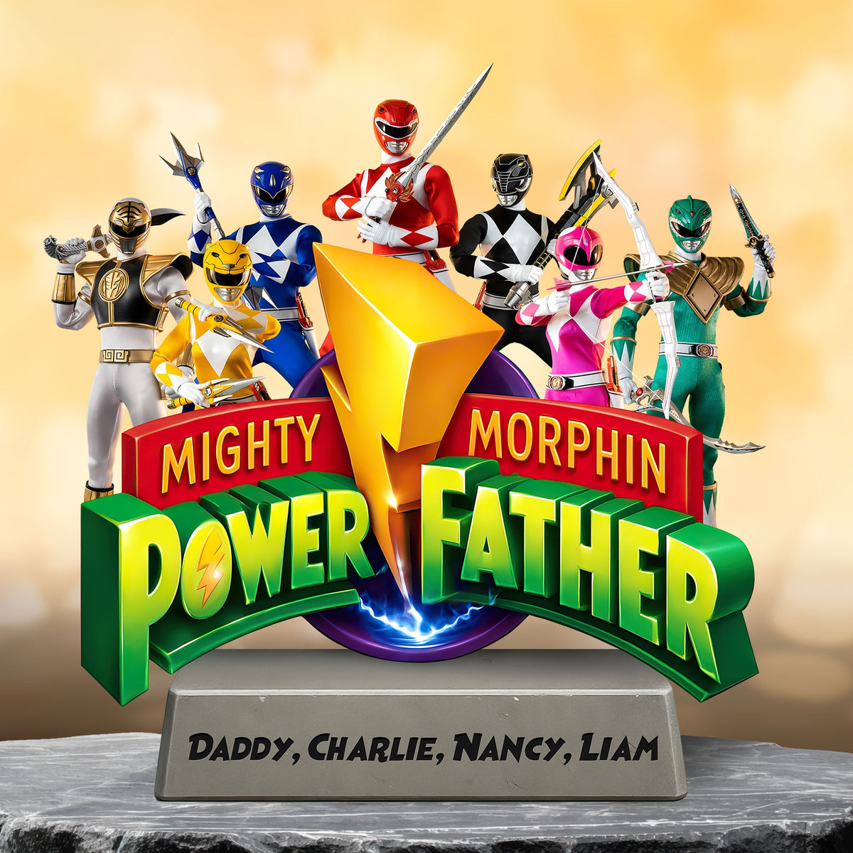 Power Father Plaque - Personalized Gifts For Dad 05huti220525-Homacus