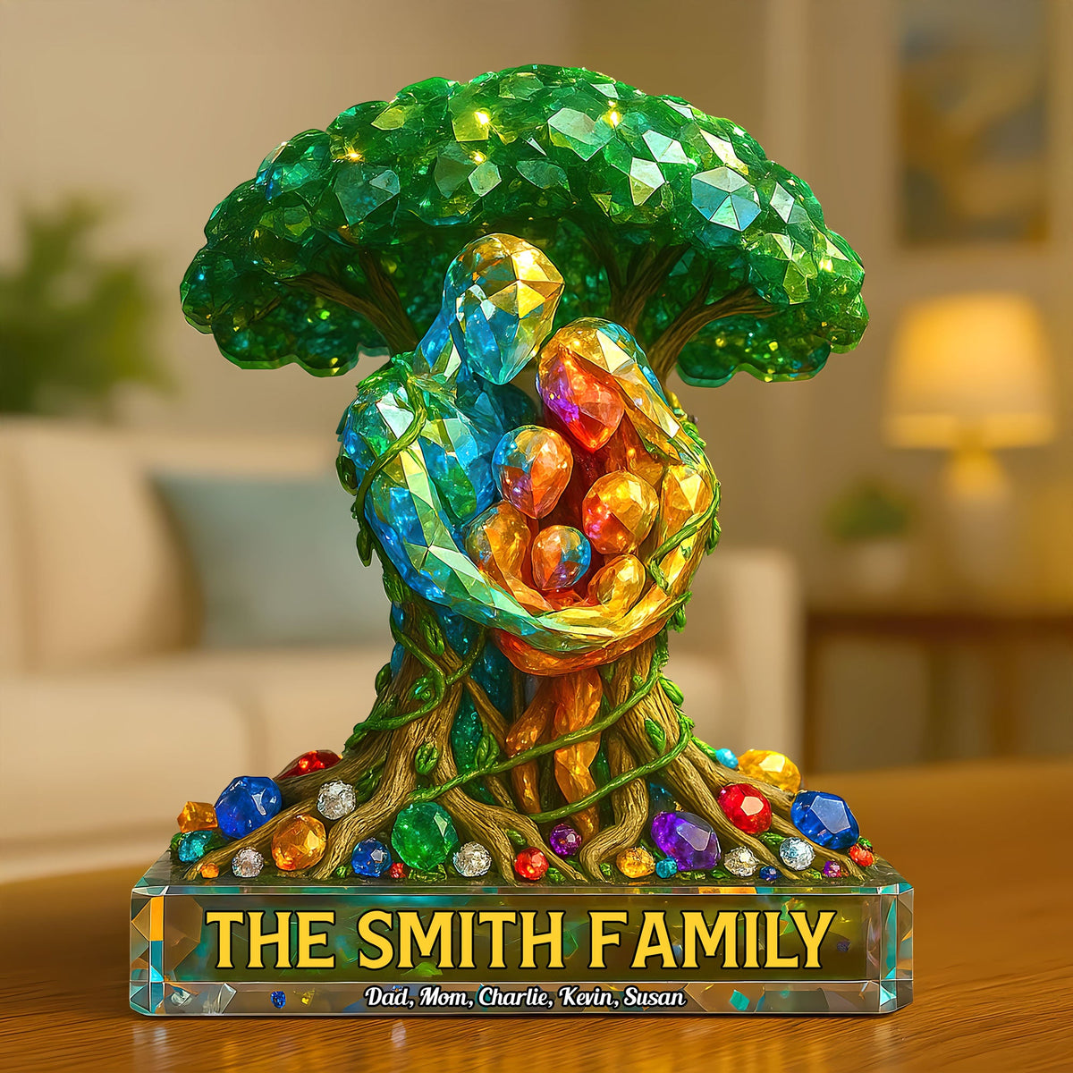 Tree Family Plaque - Personalized Gifts For Family 03huti070525-Homacus