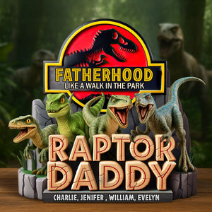 Dino Dad Acrylic Plaque - Personalized Gifts For Father 01HUTI250425-Homacus