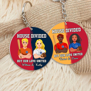 Personalized Gifts For Baseball Couple Keychain 03huti230125hg-Homacus